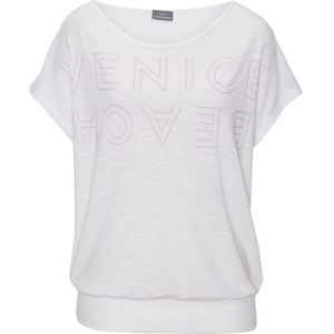 Venice Beach - T-shirt - Wit/lila - Met Logoprint - Zomerse Sportieve Look