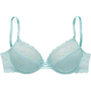 Balconette Bh - Aquablauw - Microtouch - Kant - Met Beugel
