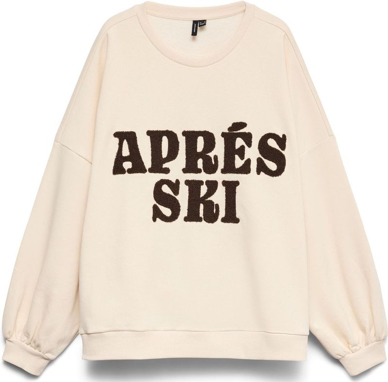 VERO MODA Sweatshirt 'VMJAMIE'  beige / zwart