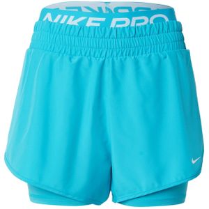 NIKE Sportbroek  azuur / wit