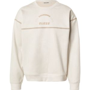 GUESS Sweatshirt 'SHIRO'  ecru / lichtbruin