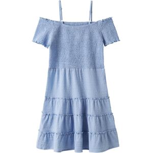 Jerseyjurken - Casual Jurk - Korte Mouwen - Vierkante Hals - Korte Lengte