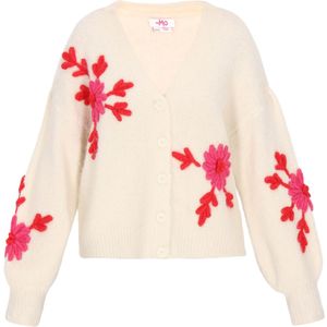 MYMO Oversized vest  beige / rood