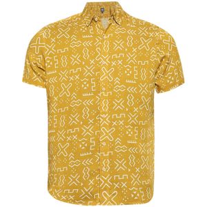 Campus Sutra Overhemd ' Everett '  geel / wit