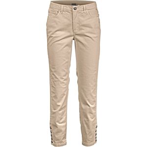 Capri Broek - Zand - 98% Katoen, 2% Elastaan - Smalle Pijpbelijning