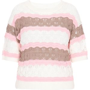 Gaya Trui 'Fashion Look'  bruin / rosa / wit