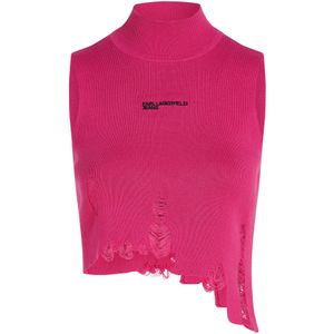 KARL LAGERFELD JEANS Gebreide top  framboos / zwart