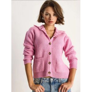Bianco Lucci Gebreid vest  pink