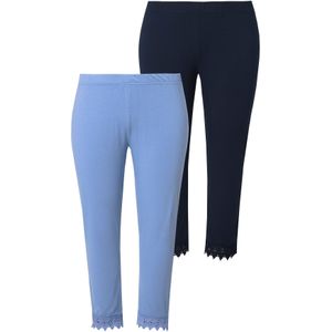 Ulla Popken Leggings  lichtblauw / zwart