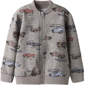 Sweatvest - Regular Fit - Geborstelde Sweatstof - Lange Mouwen - Ronde Hals - All-over Print