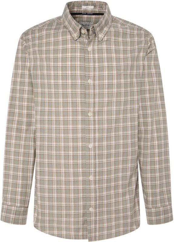 Pepe Jeans - PM308735 - Overhemd - Milogroen - Katoen - Lange Mouwen