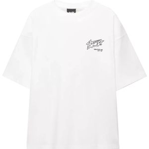 Pull&Bear Shirt  lila / zwart / wit