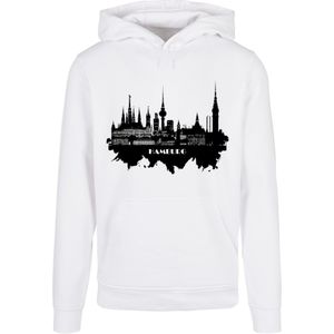 F4NT4STIC Sweatshirt 'Cities Collection - Hamburg skyline'  zwart / wit