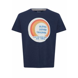 BLEND Shirt  marine / azuur / mosterd / oranje / wit