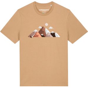 Watapparel Shirt ' Mountains & Moon '  beige / gemengde kleuren