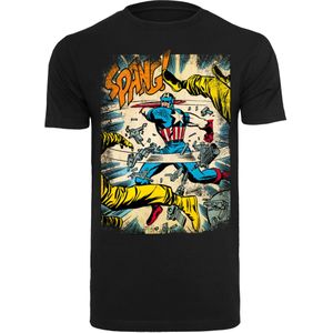 F4NT4STIC Shirt 'Marvel Captain America Spang'  gemengde kleuren / zwart