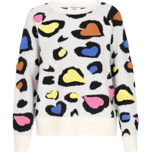 MYMO Trui  blauw denim / pasteelgeel / oranje / rosa / zwart / offwhite