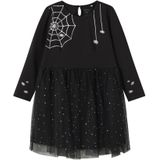 NAME IT - Jurk - Zwart - Jersey - Knielengte - Lange Mouw