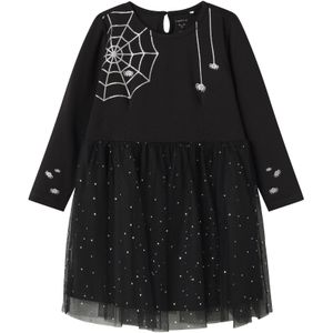 NAME IT - Jurk - Zwart - Jersey - Knielengte - Lange Mouw