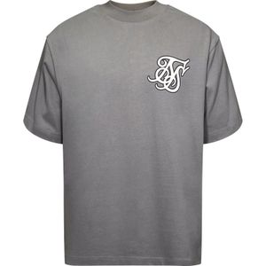 SikSilk Shirt  grijs / wit