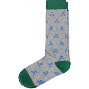 Scalpers Sokken 'Skull'  royal blue/koningsblauw / grijs / donkergroen