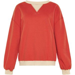 SANIKA Sweatshirt  beige / rood
