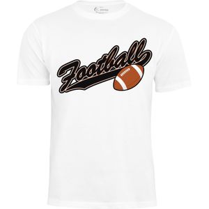 Cotton Prime Shirt 'American Football'  lichtbruin / zwart / wit