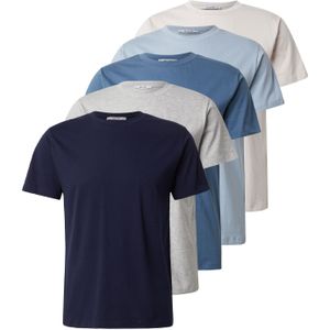 ABOUT YOU Shirt 'Peter'  blauw / donkerblauw / grijs gemêleerd