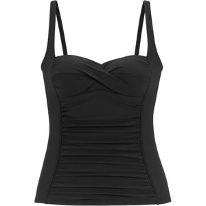 Lascana - Tankinitop - Zwart - Recycling-Polyamide - Zonder Beugels