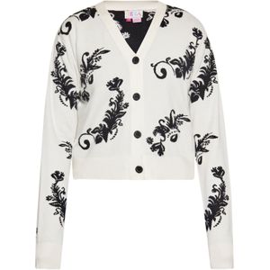 IZIA Gebreid vest  zwart / wolwit