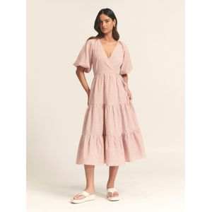 St MRLO Jurk 'CHARMED DRESS'  lichtroze / wit