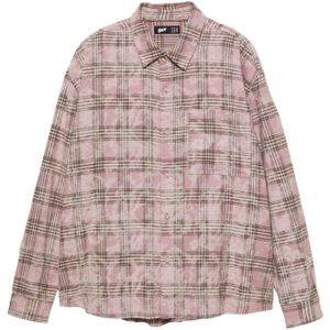 Pull&Bear Overhemd  lichtbruin / rosa / zwart / wit
