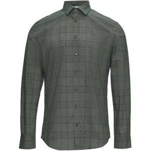 s.Oliver BLACK LABEL - Overhemd - Donkergroen/Zwart - Geruit - Lange Mouw