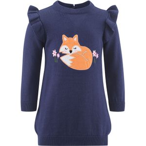 happy girls Jurk  navy / lichtoranje / rosa / wit