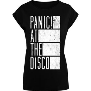 F4NT4STIC Shirt 'Panic At The Disco'  lichtgrijs / zwart / offwhite