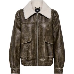 ONLY Tussenjas 'ONLINGRID'  bruin gemêleerd / wolwit