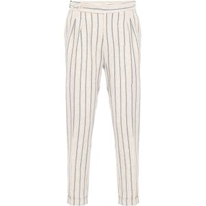 Antioch Bandplooibroek  duifblauw / wit