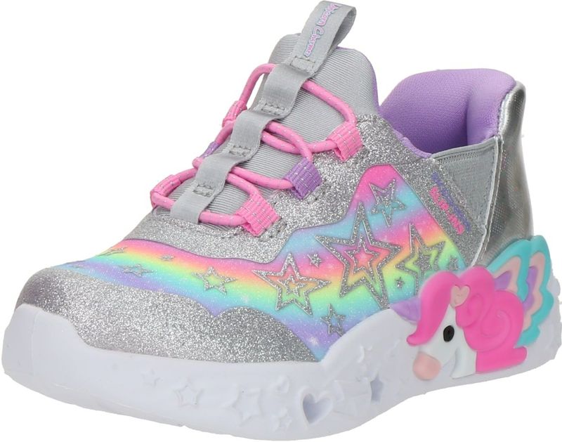 SKECHERS Sneakers 'UNICORN CHARMER-LIL STARLITE'  geel / lavendel / pink / zilver