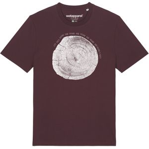 Watapparel Shirt ' Baumscheibe '  donkerrood / wit