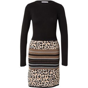ABOUT YOU Gebreide jurk 'Penelope'  beige / bruin / zwart