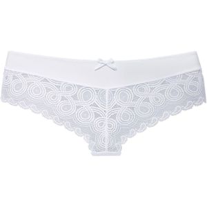 LASCANA - Broekje - Wit - Effen - Kant - Mid Waist