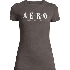 AÉROPOSTALE Shirt 'STARS'  donkergrijs / rosa / wit