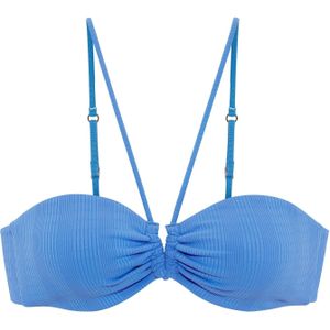 Copenhagen Studios - Nela - Bandeau-bikinitop - Blauw - V-vormige Cut-out