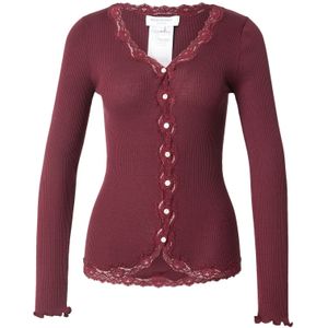 rosemunde Gebreid vest 'Lotus'  wijnrood