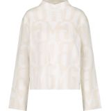 Monari - Gebreide Trui - Cashmere Gemustert - Regular Fit - Ronde Hals