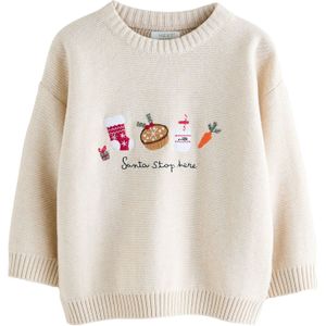 Next Trui  crème / bruin / cranberry / wit