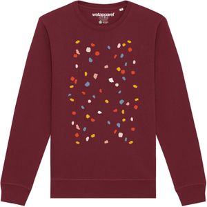 Watapparel Sweatshirt 'This is Art'  blauw / geel / bourgogne / wit