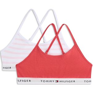 TOMMY HILFIGER BH  rosa / rood / wit