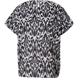 mbym Shirt 'Amana'  marine / wit