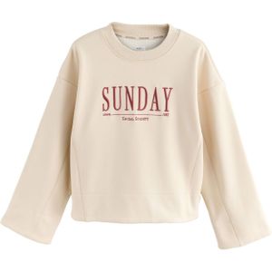 Next Sweatshirt 'Sunday'  beige / merlot